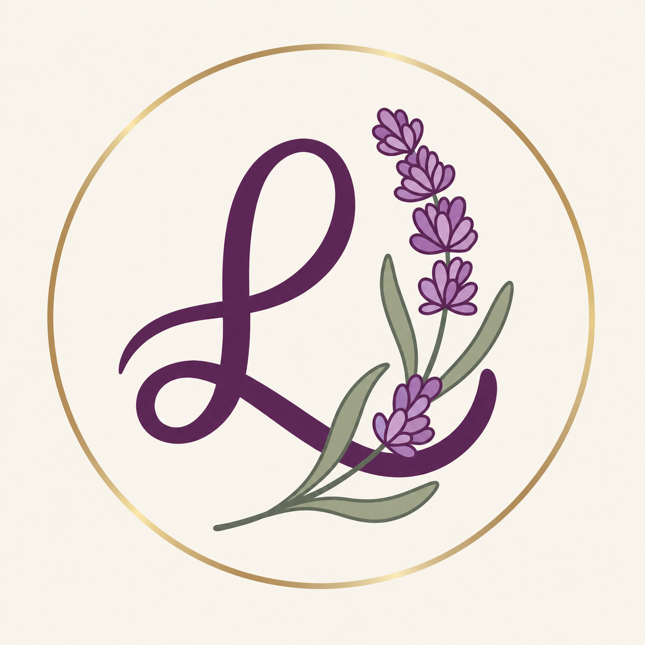 Lavender Mousse Paper Co. lavender monogram